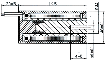 Tube Solenoid Drawing AO0816L